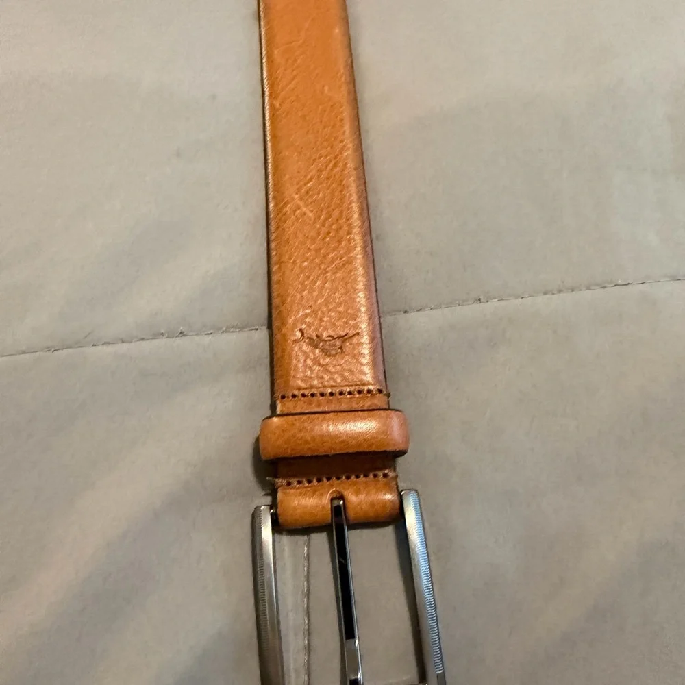 Tommy Bahama Tan Leather Belt - Picture 3 of 8
